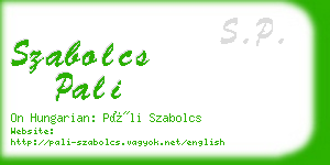 szabolcs pali business card